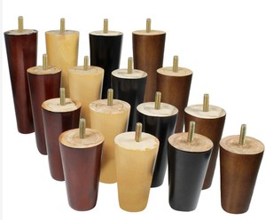 Solid Wood Furniture Legs for Dining <b>Table</b> Sofa Couch-Powder Coated Black Brown Modern Design WEKIS Brand Bedroom Living Room - Product Image 1