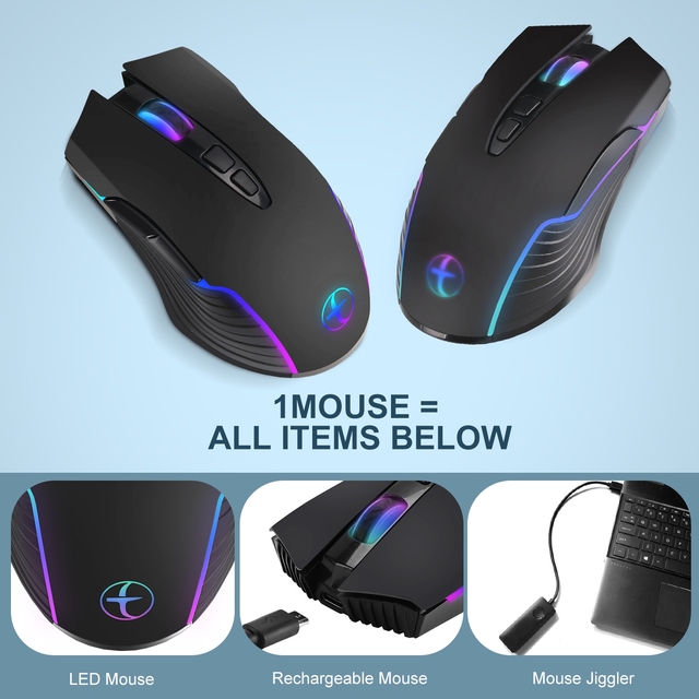 Wholesale High Quality E50 2.4G Wireless Mouse Jiggler Portable Cordless Mouse With 7 Keys