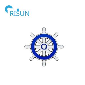 Fabbricazione 3D croce aereo timone distintivo emblema smalto nautico capitani navali delle navi ruota spilla - Product Image 4