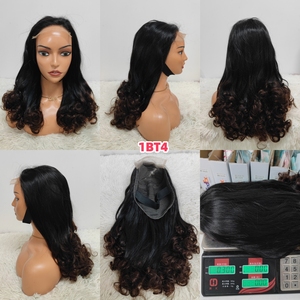 Promotion à 120 $ Letsfly 5x5 Fermeture en dentelle sans colle Perruques lâches Fumi 11A Cheveux vierges bruts 300 grammes Cheveux humains complets 20 pouces Perruques colorées - Product Image 4