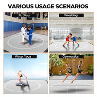 Tapis de lutte gonflable personnalisé 10 pieds x 10 pieds en PVC, piste d'air pliable, résistant à l'usure, tapis d'entraînement de gymnastique BJJ