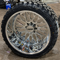 Jantes NJQS Super Single Polies Haute Brillance 8x6.5 10x225.75 20 22 24 26 Pouces Concaves pour Camions Chevy GMC Ford 450