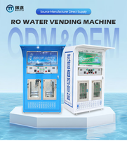 Máquina Expendedora Automática de Agua RO, Estación de Agua Potable de Autoservicio con Gabinete de Acero Inoxidable Resistente a la Intemperie para Uso Comercial