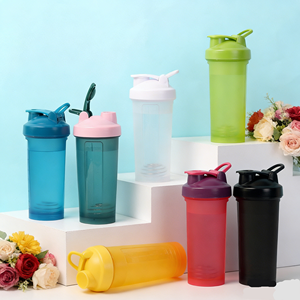 Plastic Shaker Drinkware Portable Classic Tumbler Hiking Sports Outdoor Gym Fitness <strong>Protein</strong> Cycling Water Bottle - Product Image 4
