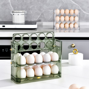 Egg Storage Rack 30 Eggs 3 Layer Flip Top <b>Refrigerator</b> Freshness Preservation Food <b>Container</b> - Product Image 4