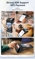 Android 14,0 Pantalla dual 8 pulgadas 3GB + 16GB/32GB Terminal Pos de mano con impresora de 58mm Z150 Nfc Epos Terminal de máquina