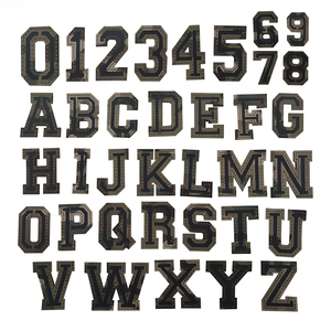 Lazer kesim 5CM kamuflaj yansıtıcı 26 İngilizce harfler 10 arapça rakamları kanca döngü yama giysi şapka sırt dekorasyon için - Product Image 2