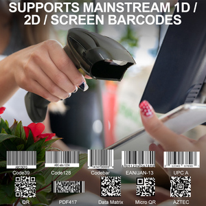 Gtcodestar X-9301C kho Đầu đọc mã vạch truyền dẫn đường dài không dây 2.4G 2D Máy quét mã vạch cầm tay QR đọc mã - Product Image 4