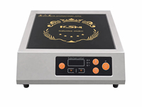 Cuisinière à induction portable à brûleur unique en acier inoxydable 3500W à chauffage rapide avec fonction Hotpot pour usage domestique, commercial et hôtelier