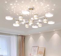 Lustre moderne nordique en fer JACKSUN, luminaire de plafond contemporain pour salon, chambre à coucher, restaurant, LED à intensité variable, pour toute la maison
