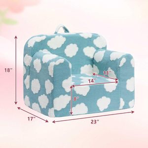 Chaise ultra-douce pour enfants avec motif mignon, rembourrage en mousse, canapé de lecture en sherpa câlin pour garçons <span class=keywords><strong>et</strong></span> filles - Product Image 3