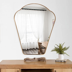 <span class=keywords><strong>Miroir</strong></span> mural suspendu personnalisé pour la décoration du salon, de l'hôtel, de l'entrée, du <span class=keywords><strong>couloir</strong></span>, du salon, <span class=keywords><strong>avec</strong></span> cadre doré - Product Image 2