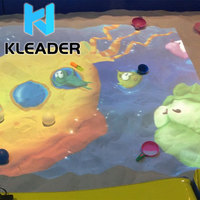 Projecteur d'écran de sol 3d, projection interactive, aire de jeux intérieure, piscine de sable, jeux pour enfants, art virtuel, plage magique