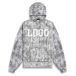 เสื้อฮู้ดไหมพรมแบบยูนิเซ็กซ์ ผ้าฝ้าย 100% ปักลาย กระเป๋าจิงโจ้ทรงโอเวอร์ไซส์ สไตล์ลำลองสำหรับฤดูหนาว ขายส่ง บริการ OEM-ODM - Product Image 1