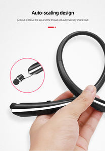 Bluetooths אוזניות אלחוטי אוזניות מתקפל צוואר רכוב ספורט אוזניות עם נשלף כבלים - Product Image 3