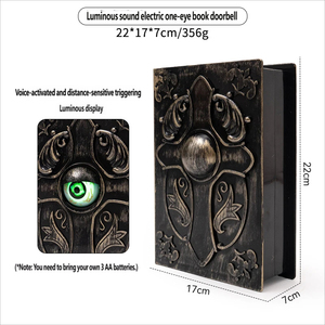 Timbre Eléctrico de Halloween con Sonido de Miedo, Sensor de Distancia y Control por Voz, con Efecto de Parpadeo de un Ojo, Accesorio de Broma para Casa Encantada - Product Image 3