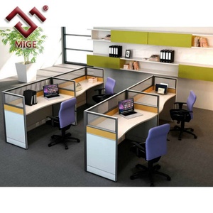 Free-Standing Cubicles Dual Modern Office Partition <b>Workstation</b> - Product Image 1
