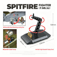 Yutong Serie Segunda Guerra Mundial, Spitfire F.Mk.la del Reino Unido, Bloques de Construcción de Aviones de Combate, Juguete de Construcción de Plástico ABS, Ensamblaje DIY para Mayores de 14 Años, Unisex