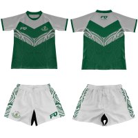 Seragam Rugby Maori Kustom FQ, Jersey Rugby Cetak Sublimasi Set Lengkap untuk Pria, Jersey Rugby Kustom AU NZ, Celana Pendek Seragam Tim