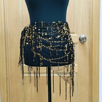 Ceinture de danse orientale pour femmes Costumes de danse orientale Paillettes Tassels Triangular Belly Dance Waist Chain Hip Scarf