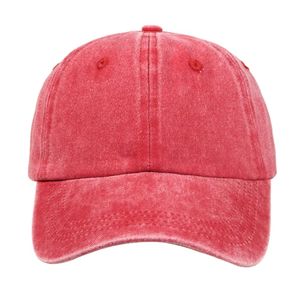 Venta al por mayor Unisex Vintage algodón ajustable camionero papá sombrero teñido desgastado deportes gorras en blanco lavado gorra de béisbol - Product Image 6