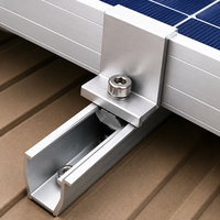 Systèmes de montage solaire en aluminium en gros, pince de fixation pour panneaux solaires, pince d'extrémité PV solaire