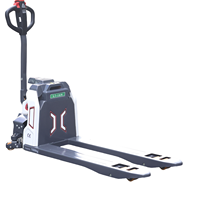 Transpaleta electrónica todo terreno Jack Trolley 1,5 T batería de litio 2T Vehículo de manipulación de paletas elevador de carretilla elevadora eléctrica