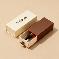 Boîte à tiroir en carton de teinture de mode personnalisée de luxe 30ml flacon compte-gouttes d'huile essentielle emballage de soins de la peau boîte d'huile pour cheveux de barbe
