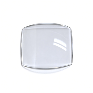 Verre de montre rectangulaire incurvé transparent en saphir personnalisé, poli, à bord droit, pour montre de plongée de luxe - Product Image 1