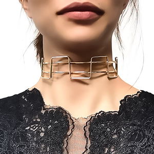 قلادة نسائية بتصميم فريد من hansa, قلادة نسائية بتصميم فريد من السبائك ، قلادة عنق بحلية معدنية ، قلادة طويلة بحلية على شكل حرف m - Product Image 2