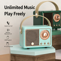 Mini caisson de basses portable rechargeable multicolore carré Haut-parleur sans fil Haut-parleur vintage multifonction Haut-parleur Bluetooth