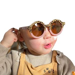 Novedades en Gafas de Sol para Niños y Niñas, Estilo Vintage, Montura de Leopardo, Gafas de Sol Redondas para Niños con Protección UV400 - Product Image 2