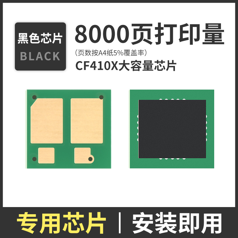 8000 pages CF410X Black Chip