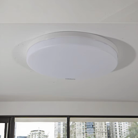 KOPNKMEN-Plafonnier LED de 42W, design moderne, système d'éclairage intelligent à détection de corps à commande vocale pour bureau à domicile, base en plastique
