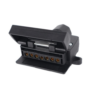 7 Pin Flat <b>Trailer</b> Socket Connector For Caravan Adapter ABS Material Plug In Type AS1702 - Product Image 1