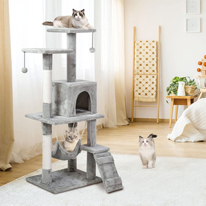Big Cat Scratch Tree Castle House Gray Premium Jumbo Post Arbre à chat pour Big Cat Tower - Product Image 2