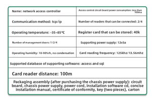 2 Doors IP/TCP Building Management RFID <b>Card</b> Door Access Control Board Panel System Two-Door <b>Network</b> Door Controller - Product Image 6