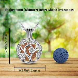 Changda Tùy Chỉnh Cổ Điển Bán Buôn Logo Nước Hoa Hương Thơm Tinh Dầu Khuếch Tán Hương Liệu Mề Đay Vòng Cổ Mặt Dây Chuyền - Product Image 2