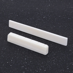 Juego de tuercas y selletas de hueso puro para guitarra clásica, piezas de repuesto para guitarra acústica, sin recubrimiento, duraderas, para instrumentos de cuerda - Product Image 1