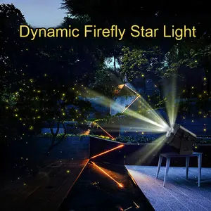 Lampu proyeksi luar ruangan dinamis IP65, 5 W bisa disesuaikan lampu laser kunang-kunang taman indah tahan air lampu suasana langit