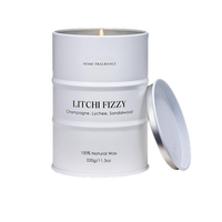 Boîte en fer blanc pour bougie en métal personnalisée bocaux à bougies de type cylindre pour la décoration intérieure et la fabrication de bougies