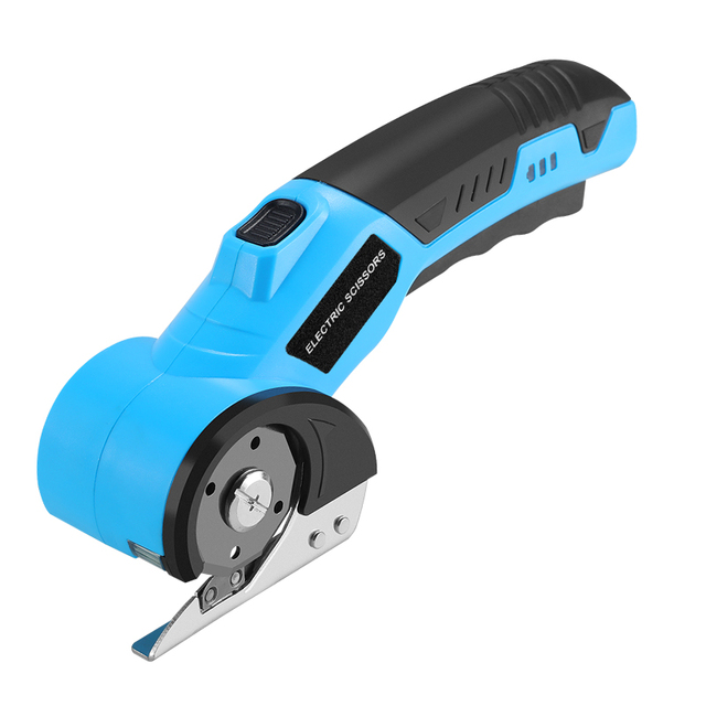 Cordless Handheld Electric Scissors Lithium Battery Powered Fabric Cutter with 10mm Cutting Includes 1 Blade