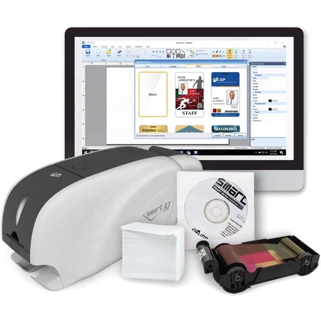 Original IDP SMART 31S ID Card Printer Single and Double Side Rfid Card Printer