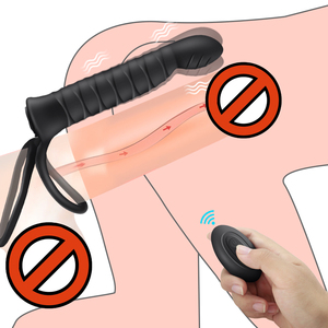 Vibrador <span class=keywords><strong>Anal</strong></span> de Doble Penetración con 10 Frecuencias, Tapón <span class=keywords><strong>Anal</strong></span>, Consolador, Vibrador para Hombres, Correa para Pene, Tapón Vaginal, Juguetes Sexuales para Parejas - Product Image 1