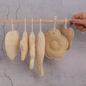 Éponge de loofah en forme de fleur, épaisse, naturelle, pour le bain des enfants et le nettoyage de la cuisine - Product Image 1