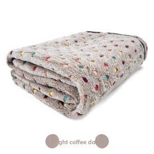 Voor Coral Polka Dot Verdikte Warme Huisdierdeken Fleece Flanel Hond Kat Quilt Hondenbedmat - Product Image 6
