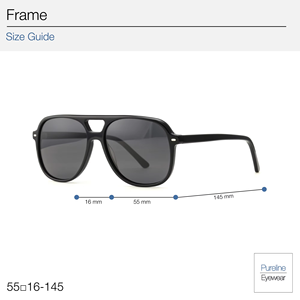 偏光ユニセックスパイロットサングラス UV400保護 快適なフルリムフレーム 高級ブランド Pureline Eyewear - Product Image 6
