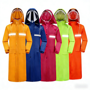 <span class=keywords><strong>Impermeable</strong></span> <span class=keywords><strong>Largo</strong></span> de PVC y Tela Oxford de Alta Calidad para <span class=keywords><strong>Hombre</strong></span>, Diseño con Capucha Reflectante, Logotipo Personalizado - Product Image 4