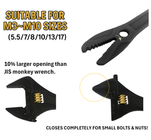 Quick Adjustable Metric Industrial Grade Double End Wrench FGP-32BG Fujiya KUROKIN Heavy Duty <b>Pliers</b> 3-Year Warranty - Product Image 3