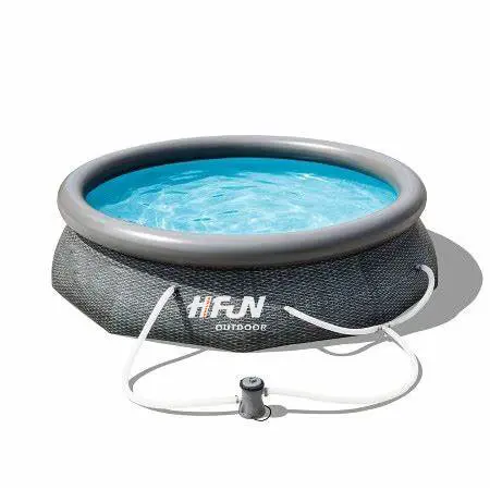 Personalizado 180*73cm portátil al aire libre fiesta redonda plegable inflable PVC natación piscina